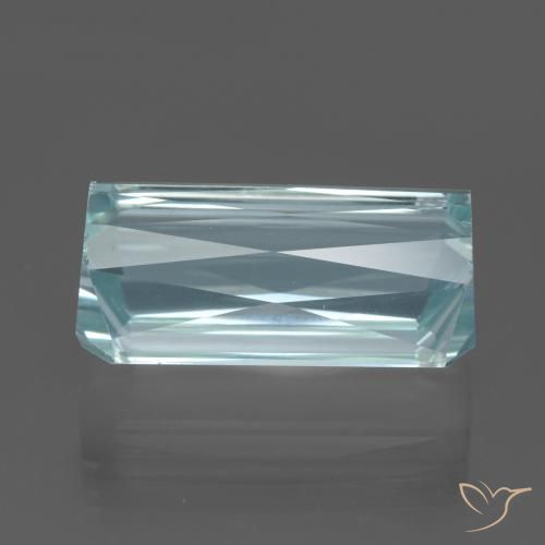 Aguamarina Azul agua claro natural de 13.81 ct, Corte Octágono / Esmeralda, VVS