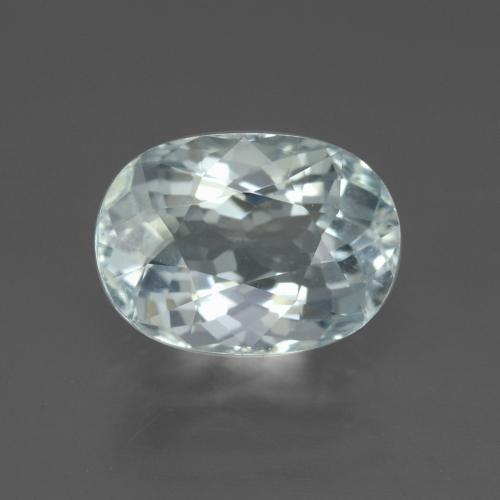 Aguamarina azul natural de 3,10 ct, corte óvalo, VVS