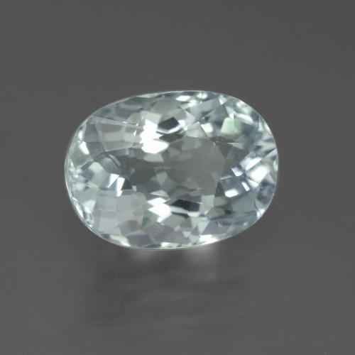 Aguamarina azul natural de 3,10 ct, corte óvalo, VVS