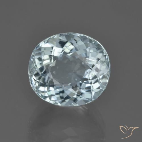Aguamarina Azul verdoso claro natural de 5.42 ct, Ovalada, VS