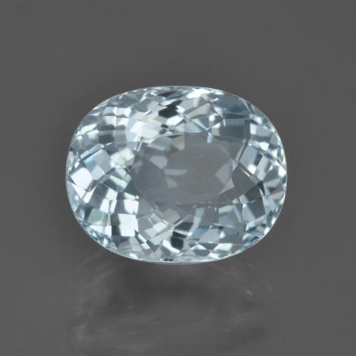 Aguamarina Azul agua claro natural de 5.14 ct, Ovalada, VVS