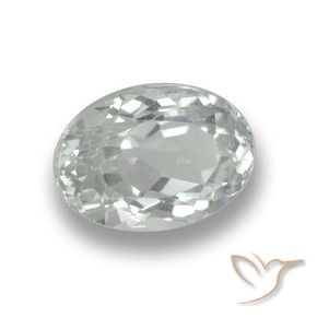 Aguamarina Blanco verdoso muy claro natural de 2.13 ct, Corte Óvalo, VS