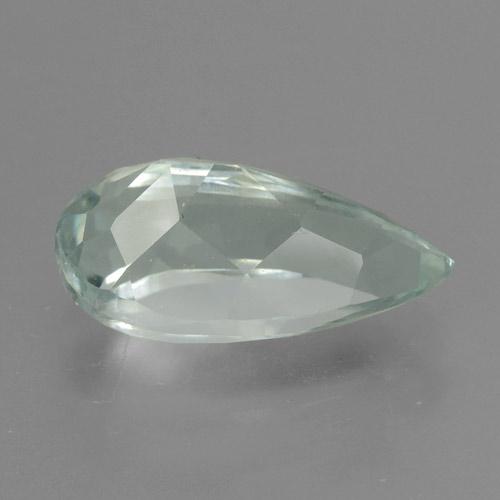 Aguamarina blanco natural de 2,75 ct, en forma de pera, VVS