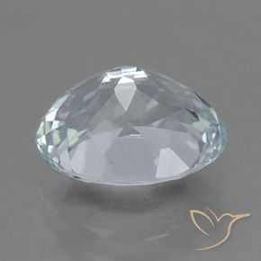 Aguamarina blanco natural de 2,53 ct, corte óvalo, VVS-VS