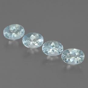 Gemas de Aguamarina Azul Cielo natural de 2.12 ct, Corte Óvalo, VS