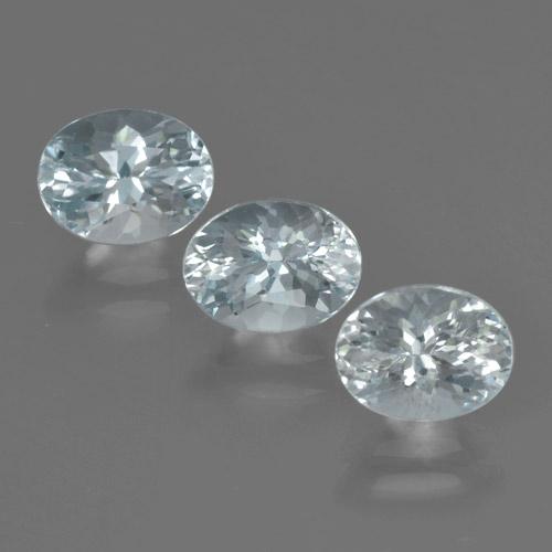 Gemas de aguamarina azul natural de 2,93 ct, corte óvalo, VVS-VS