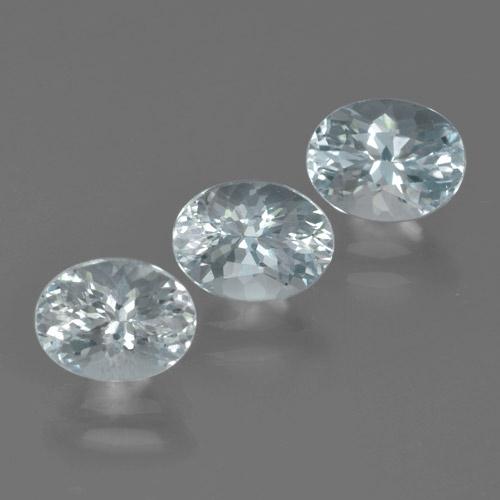 Gemas de aguamarina azul natural de 2,93 ct, corte óvalo, VVS-VS