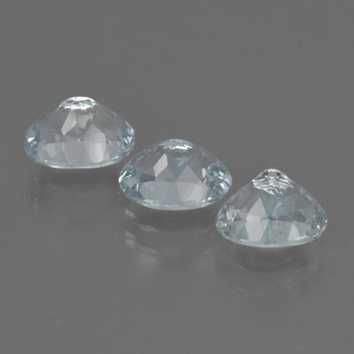 Gemas de aguamarina azul natural de 2,93 ct, corte óvalo, VVS-VS
