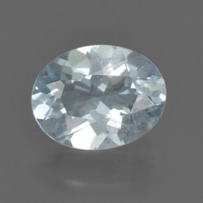Aguamarina azul natural de 0,85 ct, corte óvalo, VS