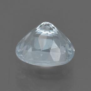 Aguamarina blanco natural de 0,90 ct, corte óvalo, VS