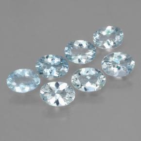 Gemas de aguamarina azul claro natural de 3,28 ct, corte óvalo, VS