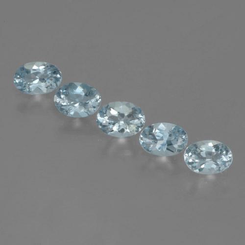 Gemas de aguamarina azul natural de 1,81 ct, corte óvalo, VS