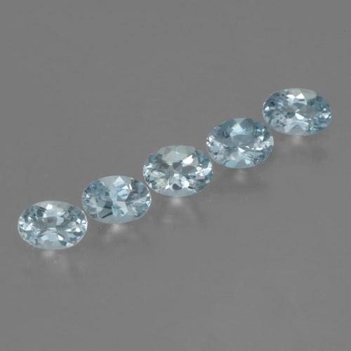 Gemas de aguamarina azul natural de 1,81 ct, corte óvalo, VS