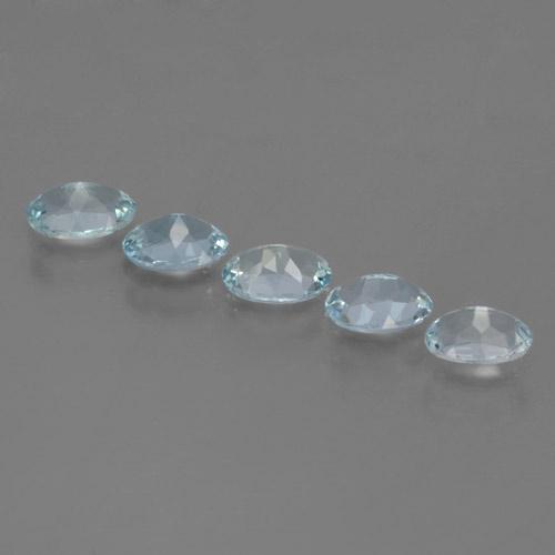 Gemas de aguamarina azul natural de 1,81 ct, corte óvalo, VS