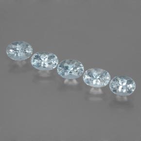 Gemas de aguamarina azul natural de 2,72 ct, corte óvalo, VS