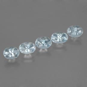 Gemas de aguamarina azul natural de 2,72 ct, corte óvalo, VS