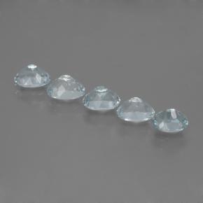 Gemas de aguamarina azul natural de 2,72 ct, corte óvalo, VS