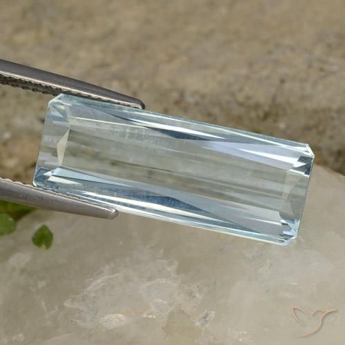 10.38ct Natural Azul claro Aguamarina, corte esmeralda, VVS