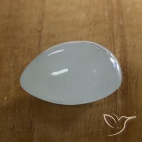 Aguamarina Blanco azulado natural de 15.88 ct, En forma de pera, Translúcido