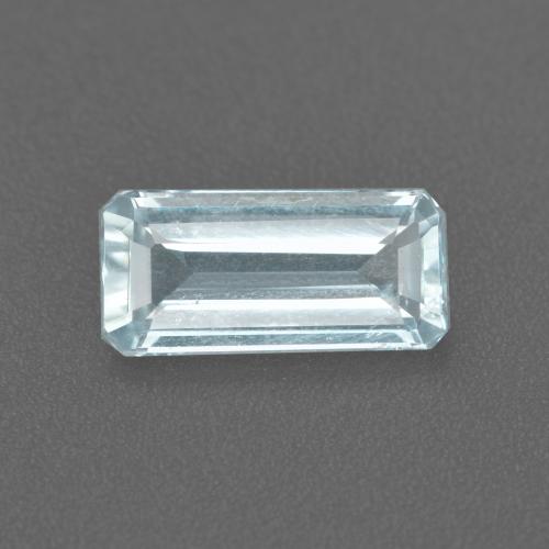 Aguamarina azul natural de 1,11 ct, corte esmeralda, VS-SI
