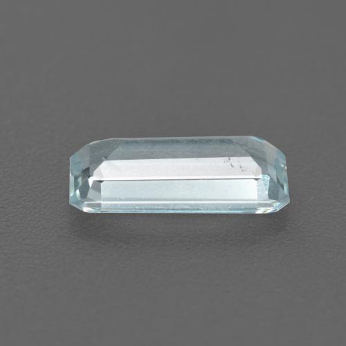 Aguamarina azul natural de 1,11 ct, corte esmeralda, VS-SI