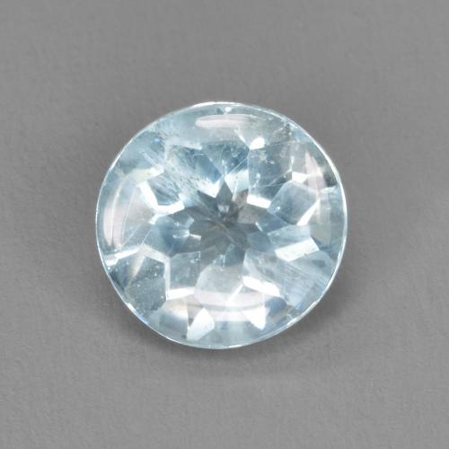 Aguamarina Celeste natural de 1.46 ct, Corte Redondo, VS-SI