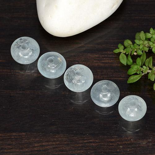 Gemas de Aguamarina Azul muy claro natural de 6.21 ct, Forma elegante, Translúcido