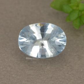Aguamarina azul natural de 0,38 ct, corte óvalo, VS-SI