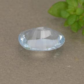 Aguamarina azul natural de 0,38 ct, corte óvalo, VS-SI