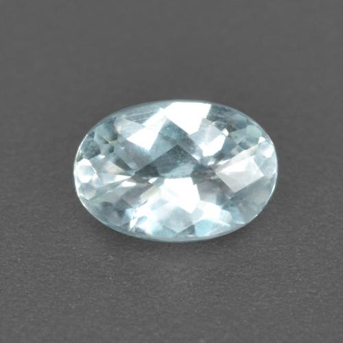 Aguamarina azul natural de 0,43 ct, corte óvalo, VS