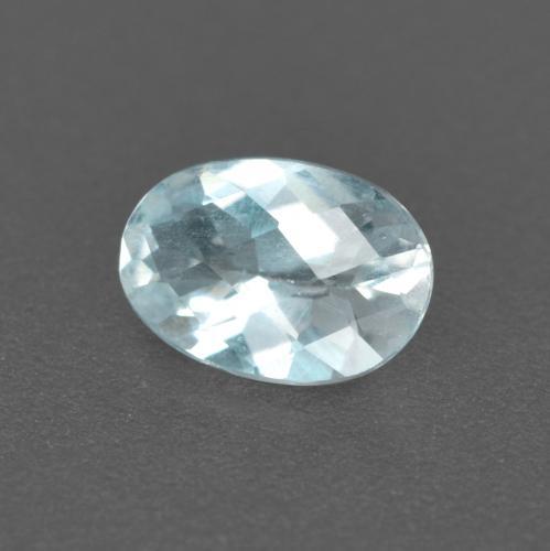 Aguamarina azul natural de 0,43 ct, corte óvalo, VS
