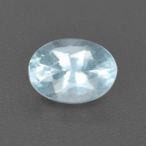 Aguamarina azul natural de 0,48 ct, corte óvalo, VS