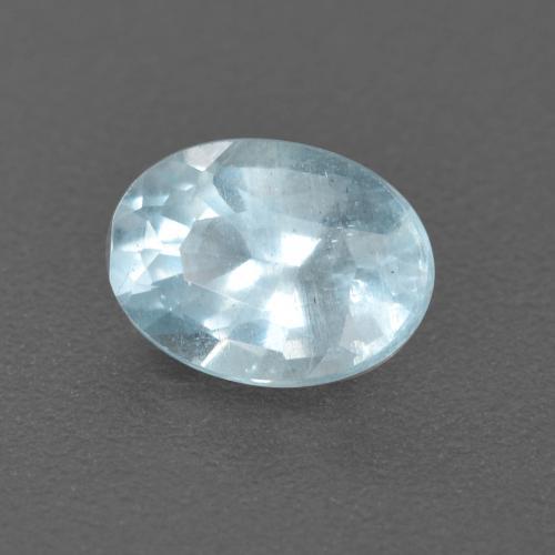 Aguamarina azul natural de 0,48 ct, corte óvalo, VS