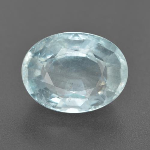 Aguamarina azul natural de 7,07 ct, corte óvalo, VS-SI