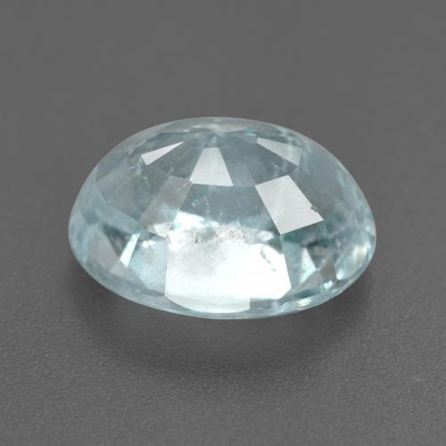 Aguamarina azul natural de 7,07 ct, corte óvalo, VS-SI