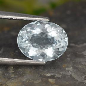 Aguamarina Azul pálido natural de 1.20 ct, Corte Óvalo, VS