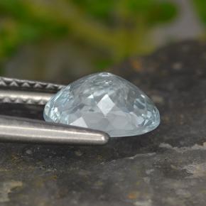 Aguamarina Azul pálido natural de 1.20 ct, Corte Óvalo, VS