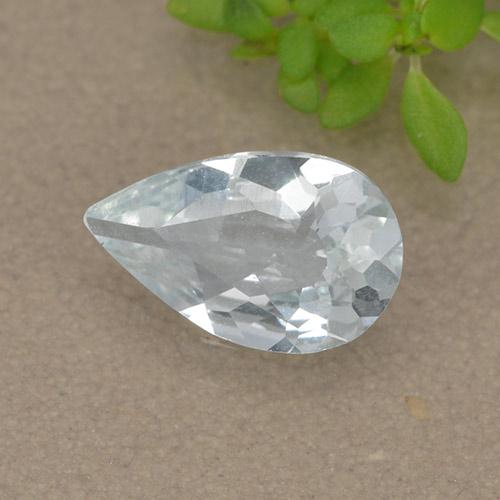 Aguamarina Celeste natural de 0.60 ct, En forma de pera, VVS