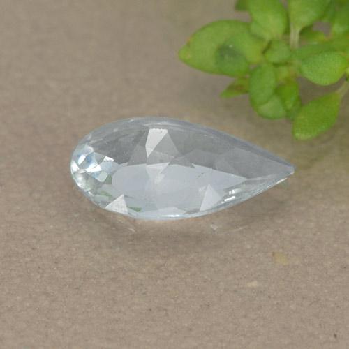 Aguamarina Celeste natural de 0.60 ct, En forma de pera, VVS