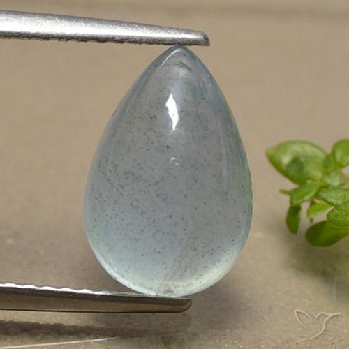3.39ct Natural Verde-azul claro Aguamarina, En forma de pera, Translúcido