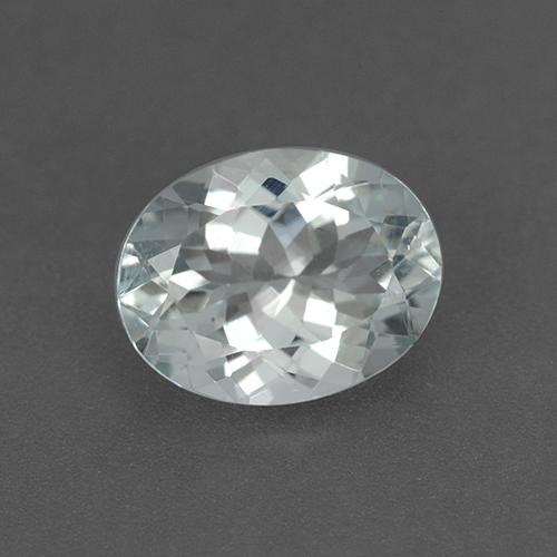 Aguamarina Blanco azulado natural de 2.28 ct, Corte Óvalo, VVS