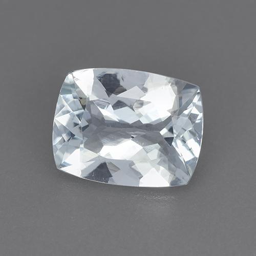 Aguamarina Blanco azulado natural de 1.78 ct, Corte Cojín, VVS