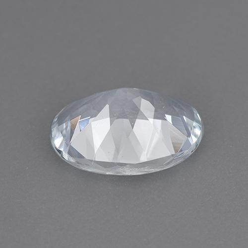 Aguamarina blanco natural de 1,33 ct, corte óvalo, VVS