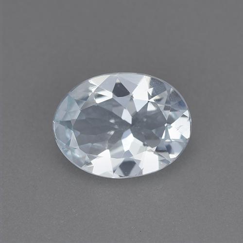 Aguamarina Blanco azulado natural de 1.26 ct, Corte Óvalo, VVS