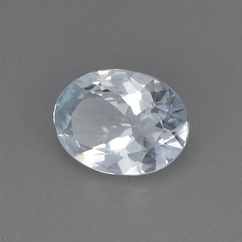 Aguamarina Blanco azulado natural de 1.26 ct, Corte Óvalo, VVS