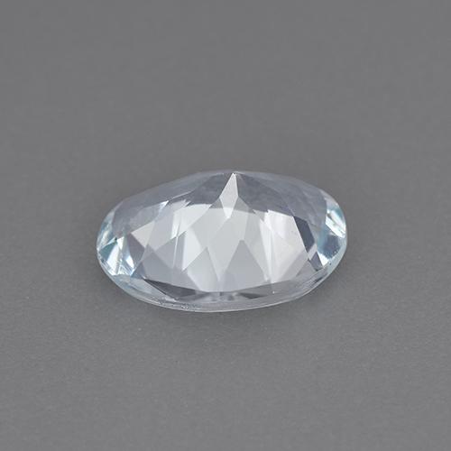 Aguamarina Blanco azulado natural de 1.26 ct, Corte Óvalo, VVS