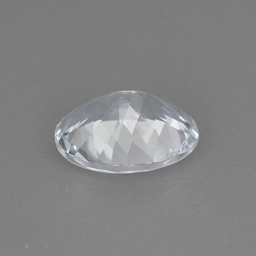 Aguamarina blanco natural de 1,39 ct, corte óvalo, VVS
