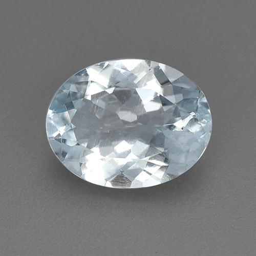 Aguamarina Blanco azulado natural de 1.46 ct, Corte Óvalo, VVS-VS