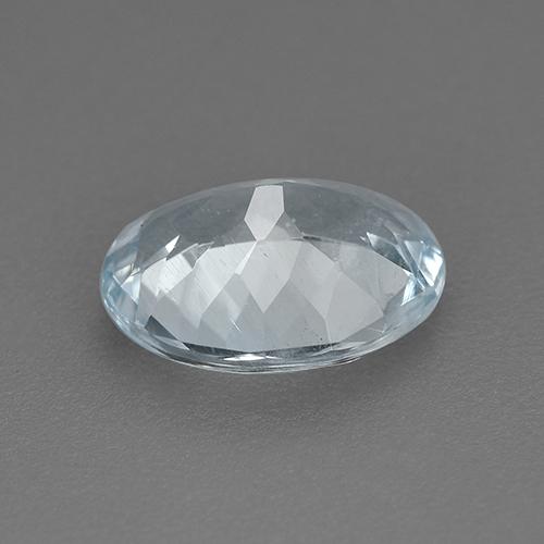 Aguamarina Blanco azulado natural de 1.46 ct, Corte Óvalo, VVS-VS