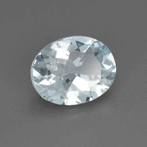 Aguamarina azul natural de 1,20 ct, corte óvalo, VVS